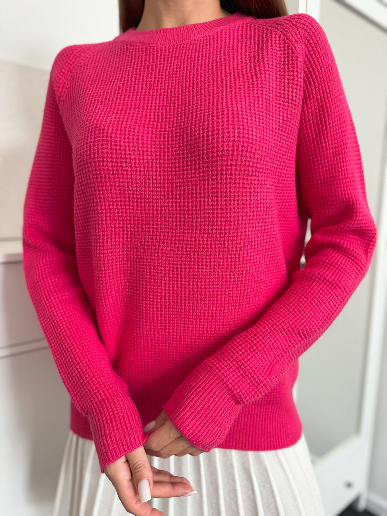 Джемпер ISSA Plus модель WN20-662_малиновый Фото