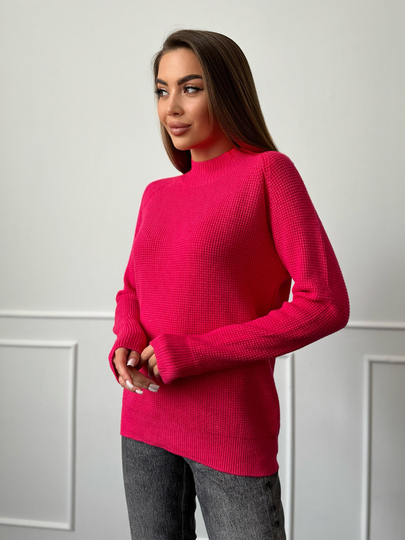 Водолазка ISSA Plus модель WN20-663_малиновый Фото