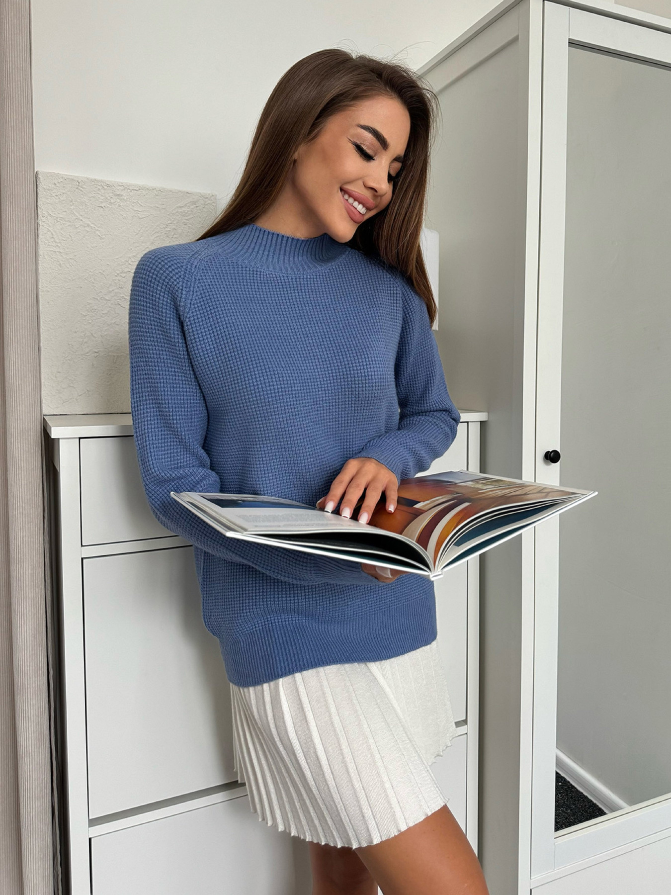 Водолазка ISSA Plus модель WN20-663_синий Фото