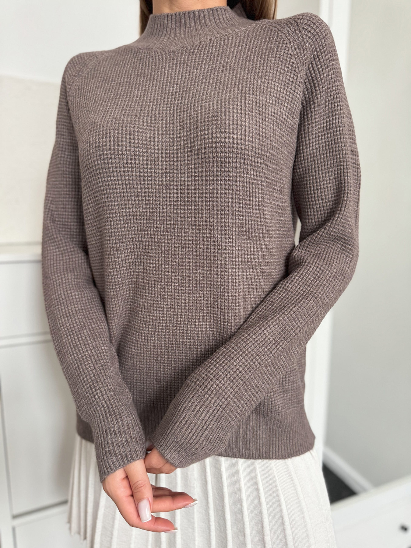 Водолазка ISSA Plus модель WN20-663_коричневый Водолазка ISSA Plus модель WN20-663_коричневый Фото