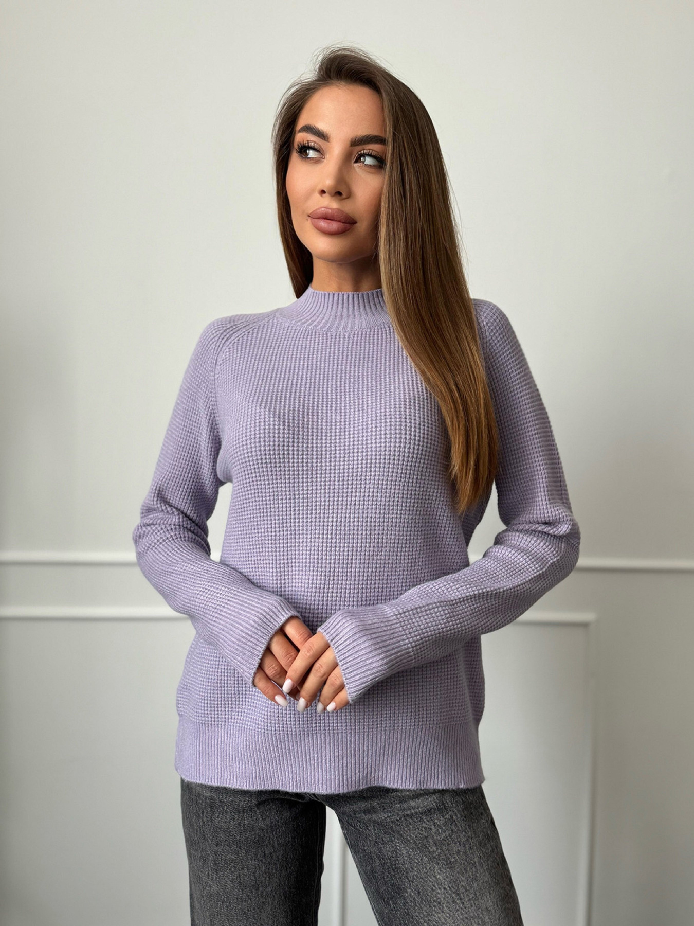 Водолазка ISSA Plus модель WN20-663_сиреневый Фото