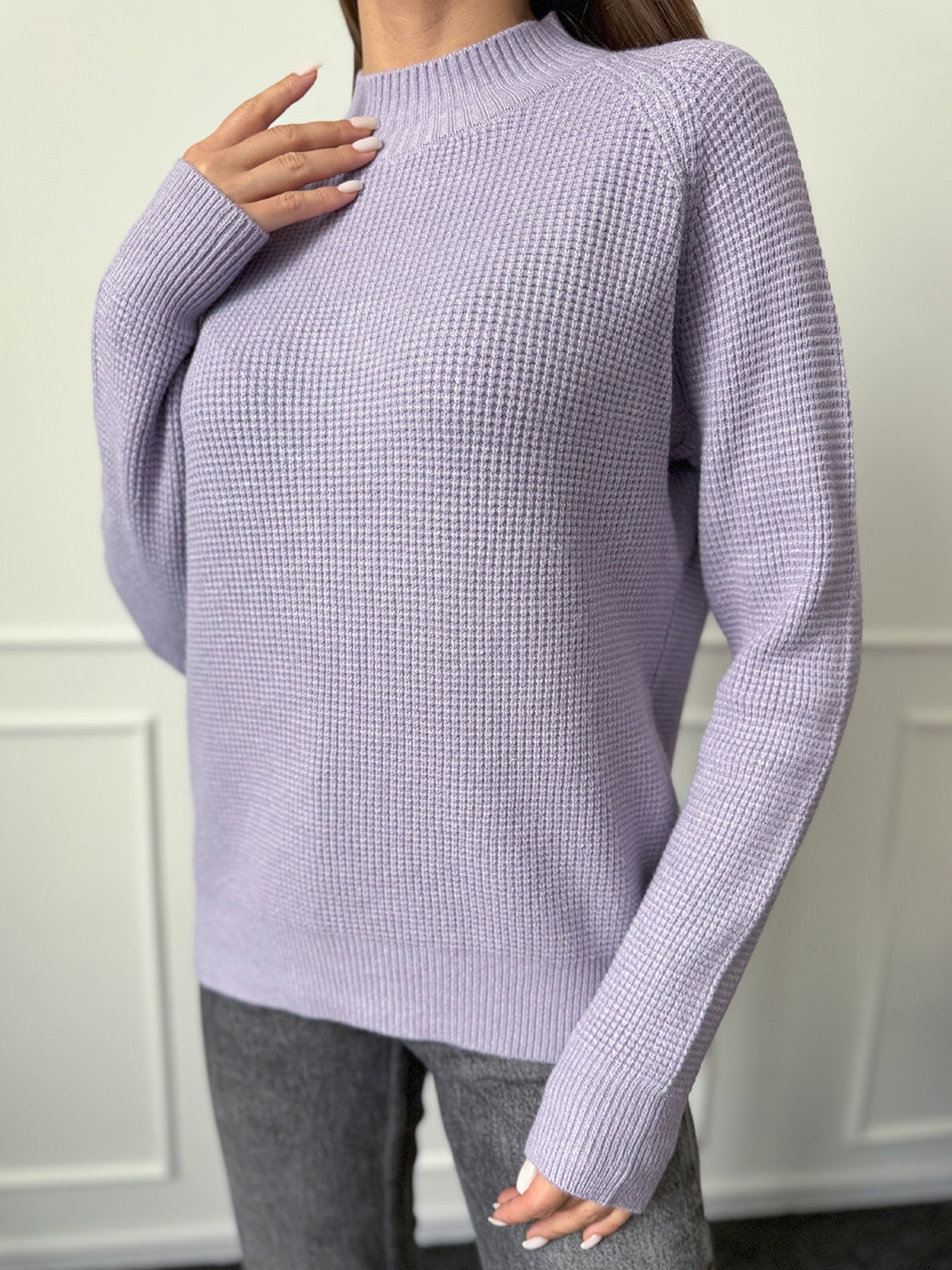 Водолазка ISSA Plus модель WN20-663_сиреневый Фото