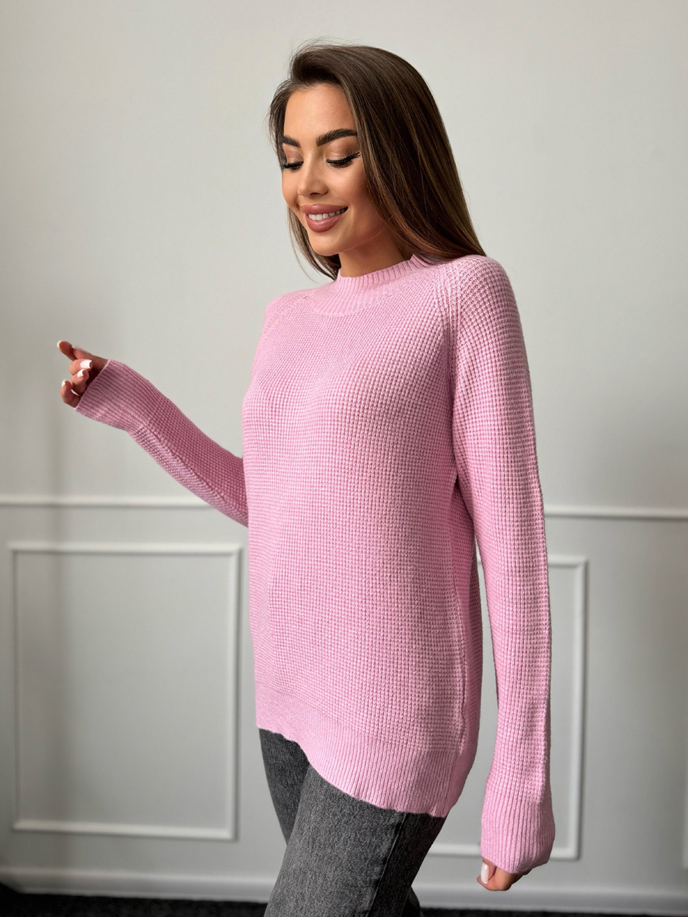 Водолазка ISSA Plus модель WN20-663_розовый Фото