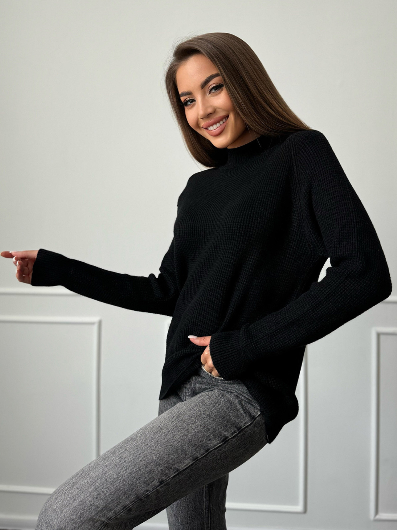 Водолазка ISSA Plus модель WN20-663_черный Фото