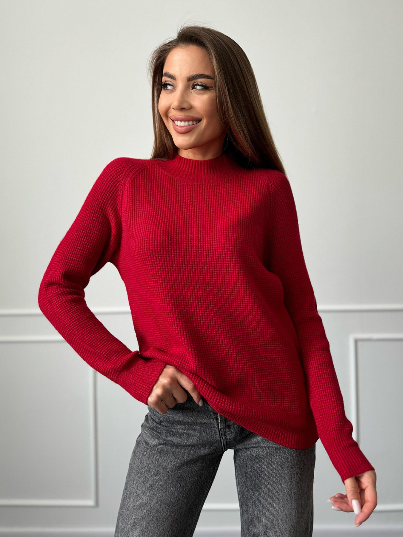 Водолазка ISSA Plus модель WN20-663_красный Фото