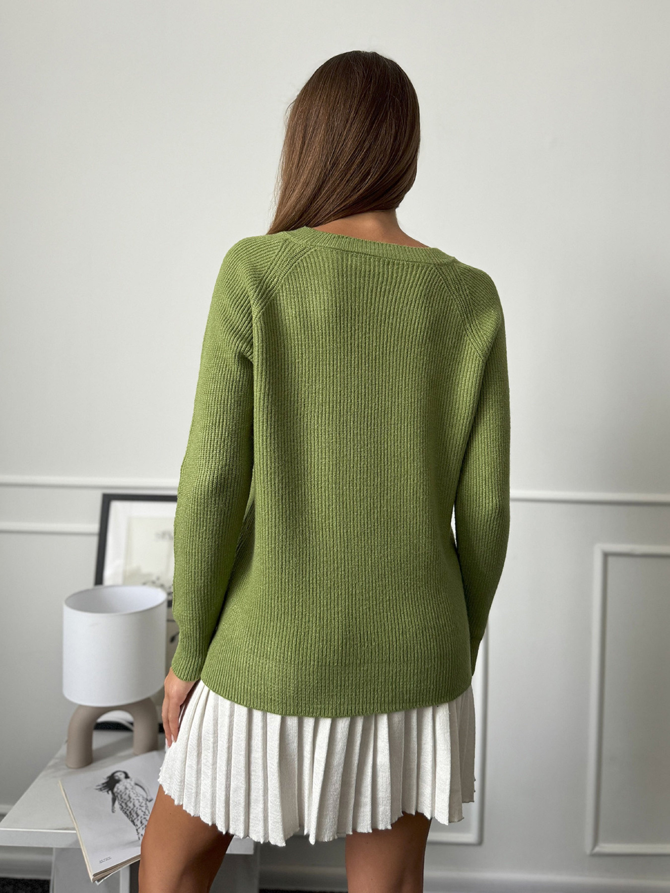 Джемпер ISSA Plus модель WN20-664_зеленый Джемпер ISSA Plus модель WN20-664_зеленый Фото