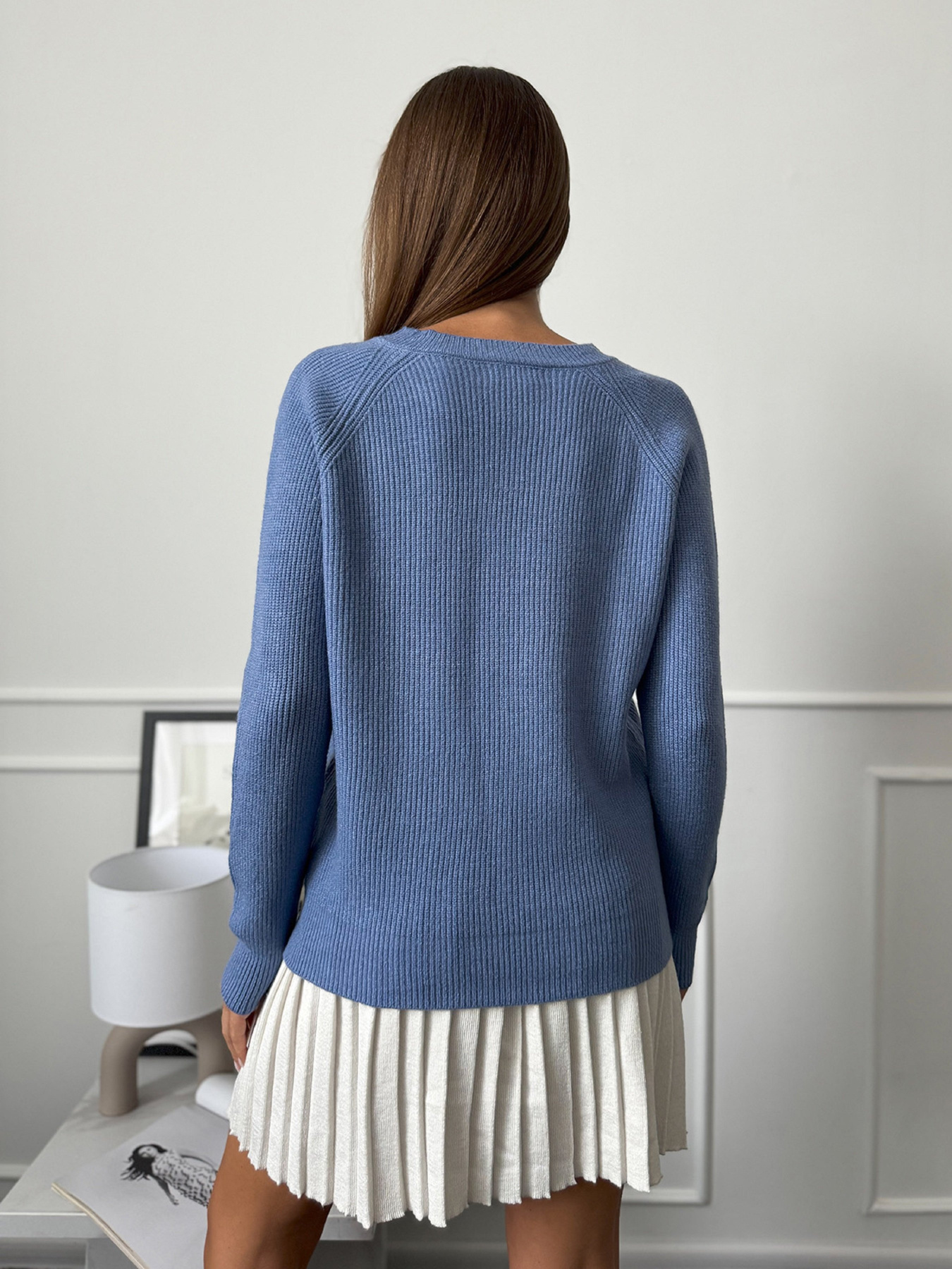 Джемпер ISSA Plus модель WN20-664_синий Фото