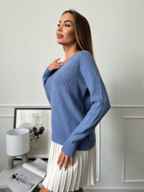 Джемпер ISSA Plus модель WN20-664_синий Фото