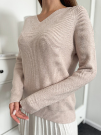 Джемпер ISSA Plus модель WN20-664_бежевый Фото