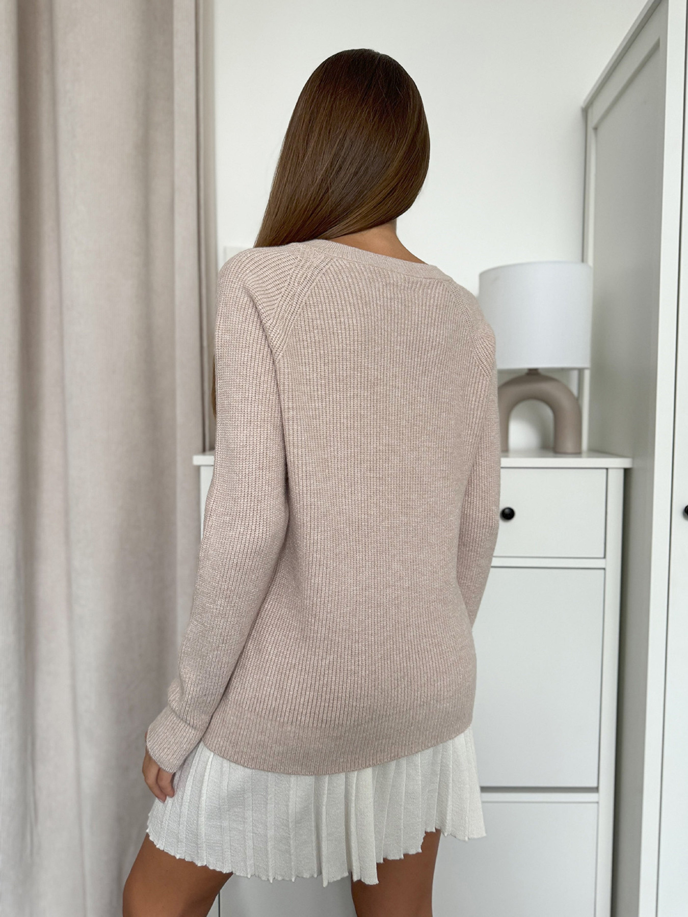 Джемпер ISSA Plus модель WN20-664_бежевый Фото