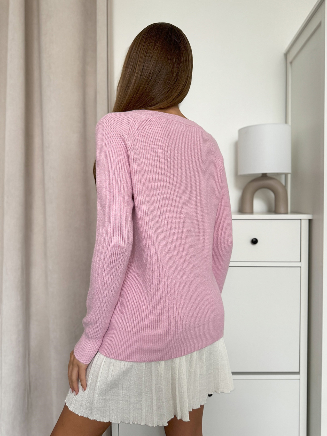 Джемпер ISSA Plus модель WN20-664_розовый Фото