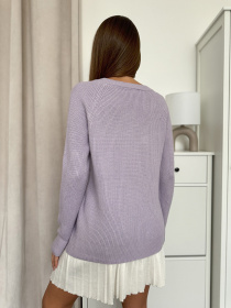 Джемпер ISSA Plus модель WN20-664_сиреневый Фото