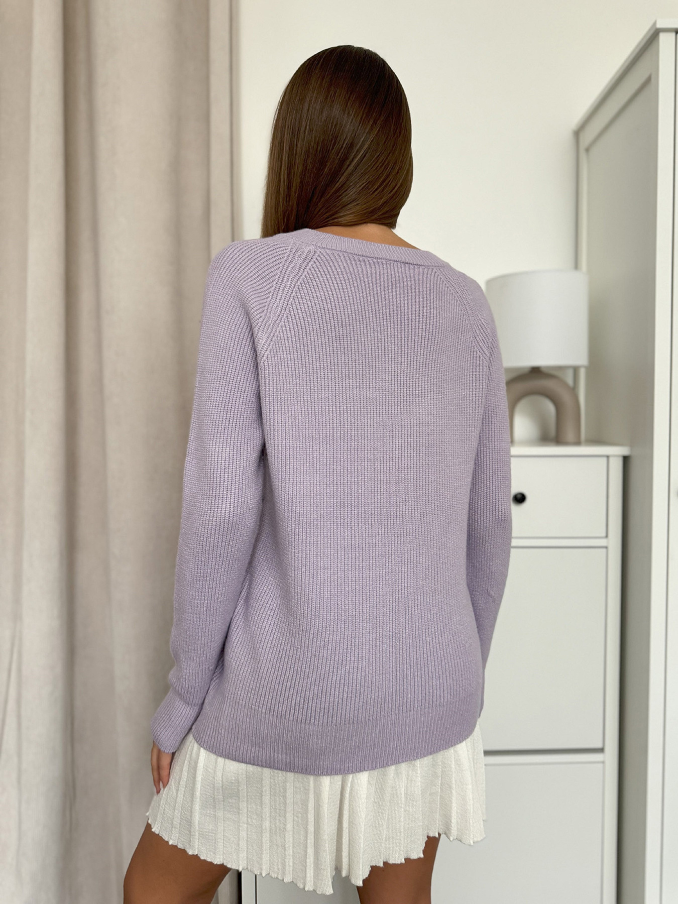 Джемпер ISSA Plus модель WN20-664_сиреневый Фото