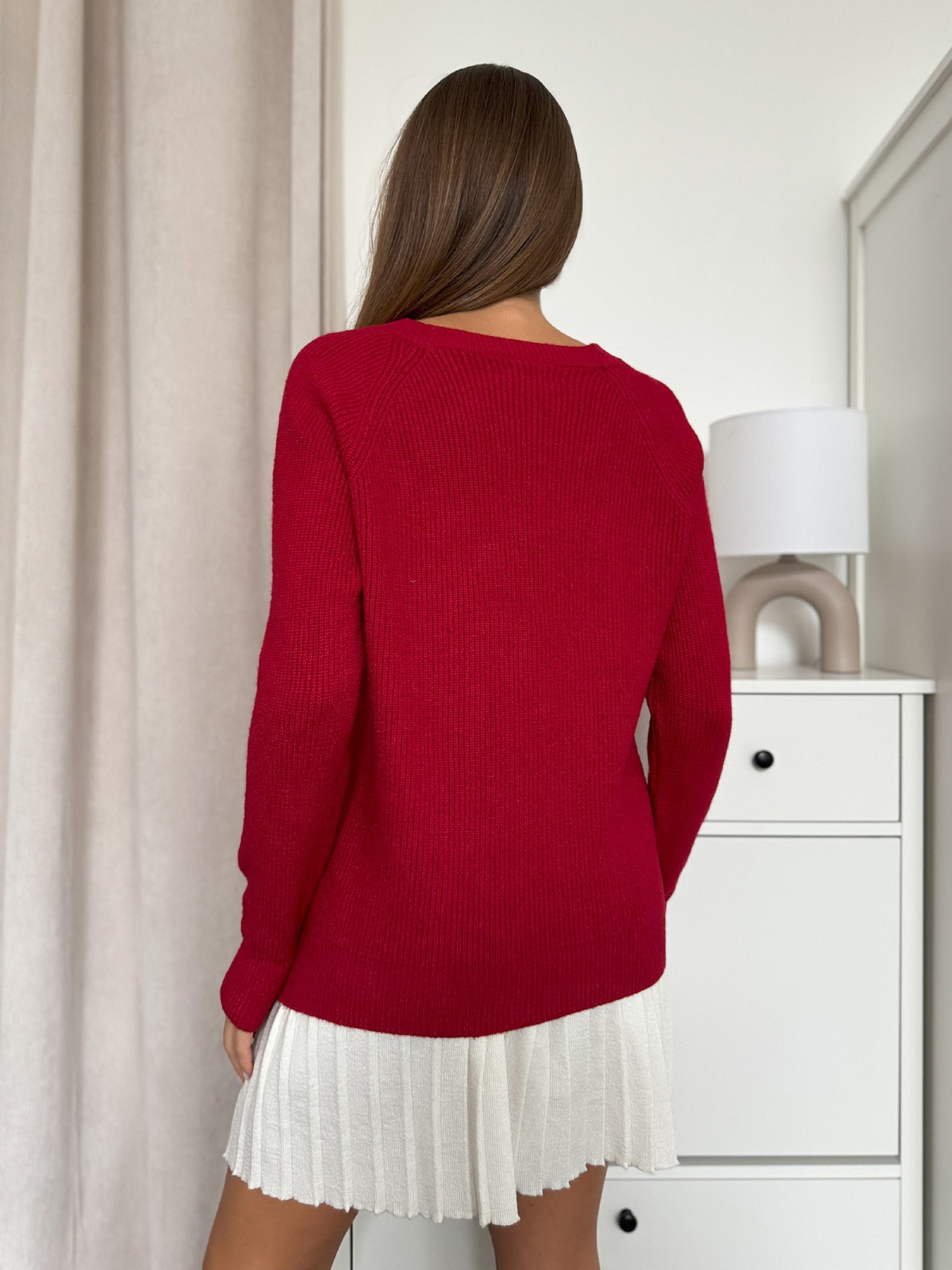 Джемпер ISSA Plus модель WN20-664_красный Джемпер ISSA Plus модель WN20-664_красный Фото