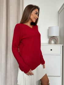 Джемпер ISSA Plus модель WN20-664_красный Джемпер ISSA Plus модель WN20-664_красный Фото