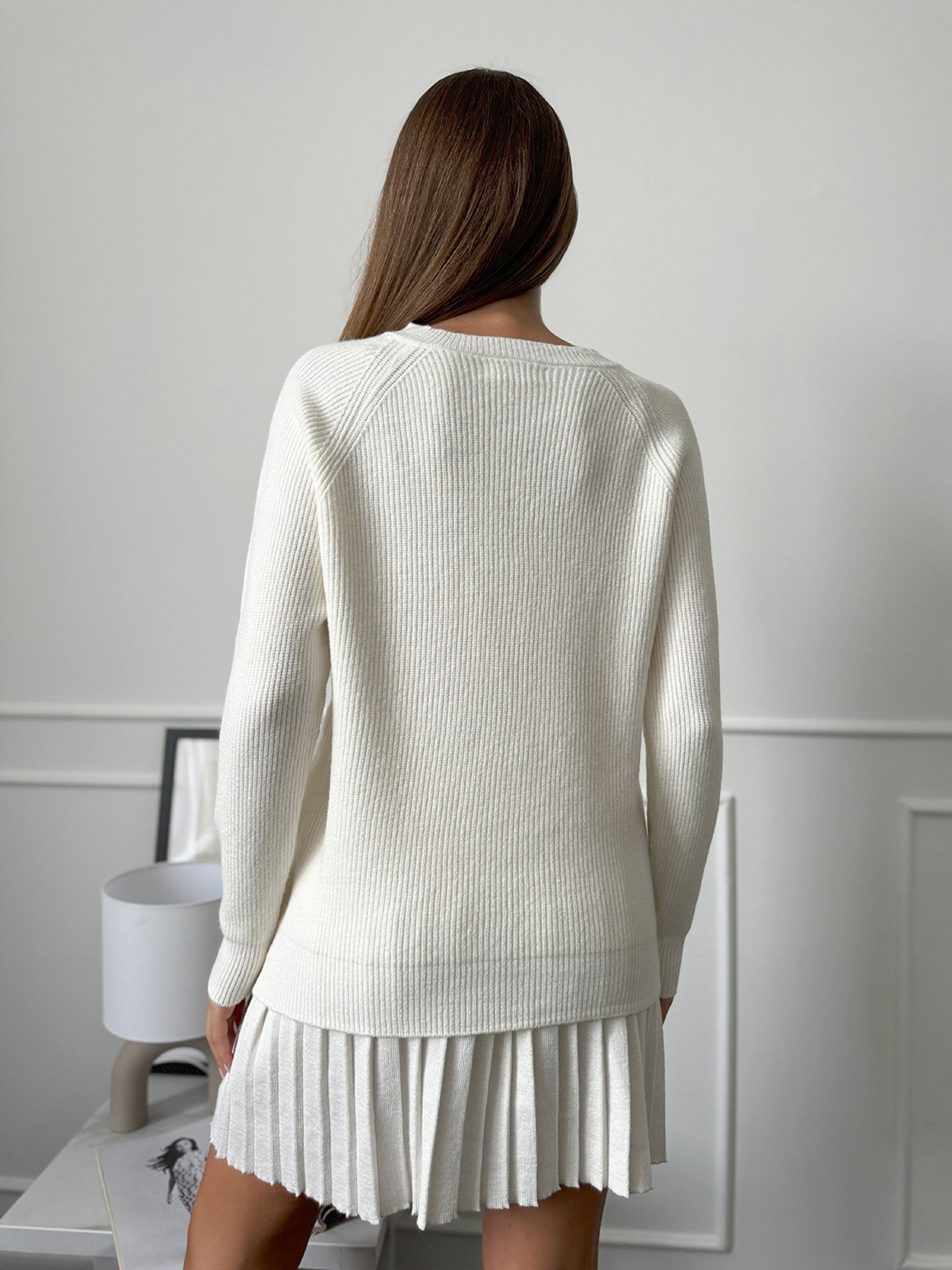 Джемпер ISSA Plus модель WN20-664_молочный Джемпер ISSA Plus модель WN20-664_молочный Фото