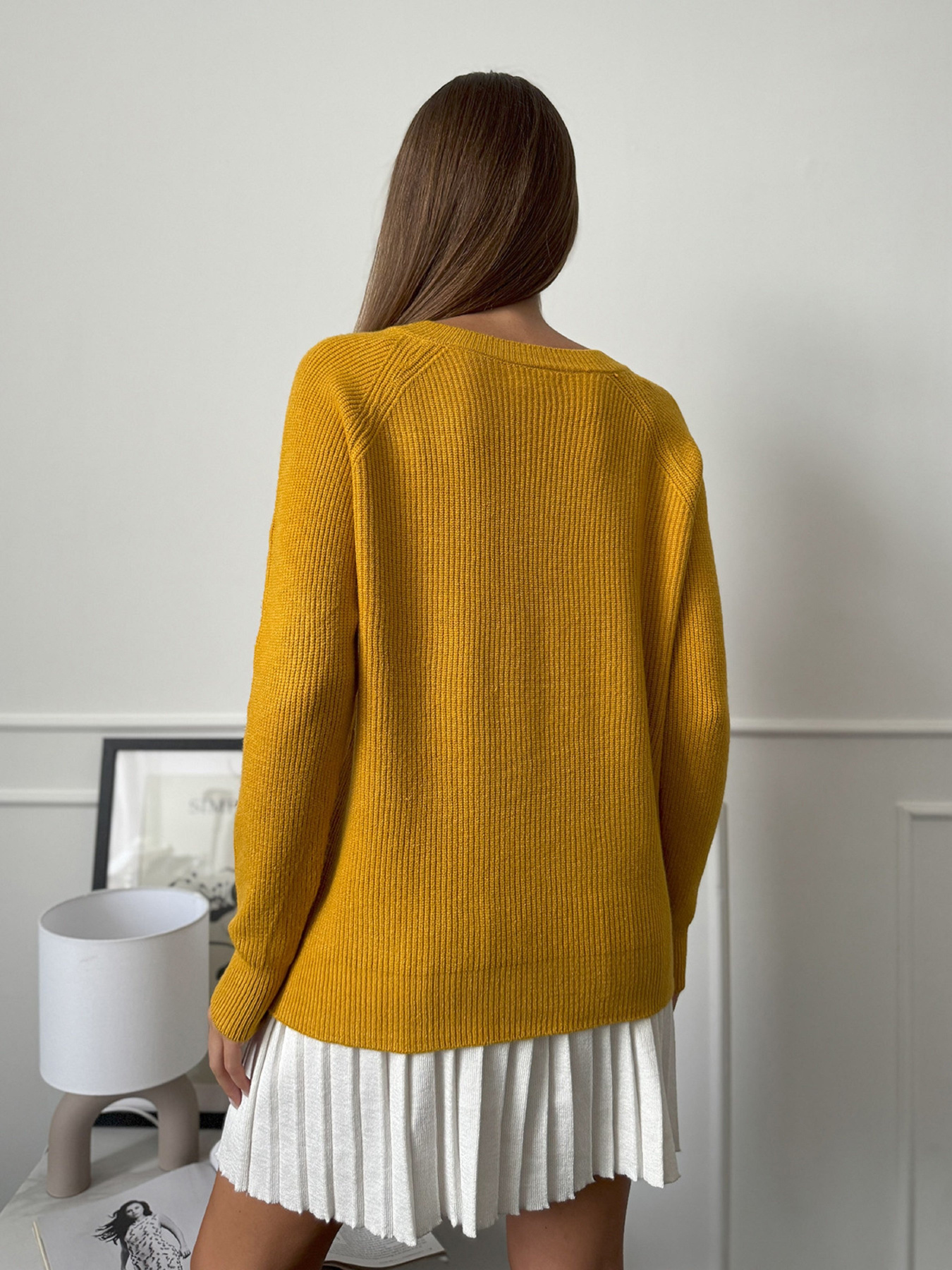 Джемпер ISSA Plus модель WN20-664_горчичный Джемпер ISSA Plus модель WN20-664_горчичный Фото