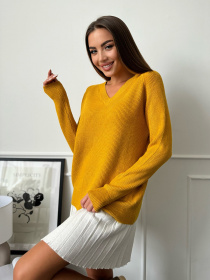 Джемпер ISSA Plus модель WN20-664_горчичный Джемпер ISSA Plus модель WN20-664_горчичный Фото