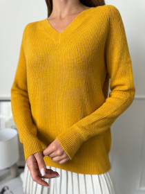 Джемпер ISSA Plus модель WN20-664_горчичный Джемпер ISSA Plus модель WN20-664_горчичный Фото