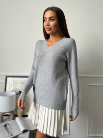 Джемпер ISSA Plus модель WN20-664_серый Фото