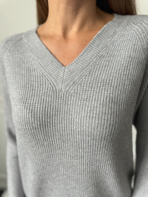 Джемпер ISSA Plus модель WN20-664_серый Фото