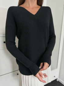 Джемпер ISSA Plus модель WN20-664_черный Фото