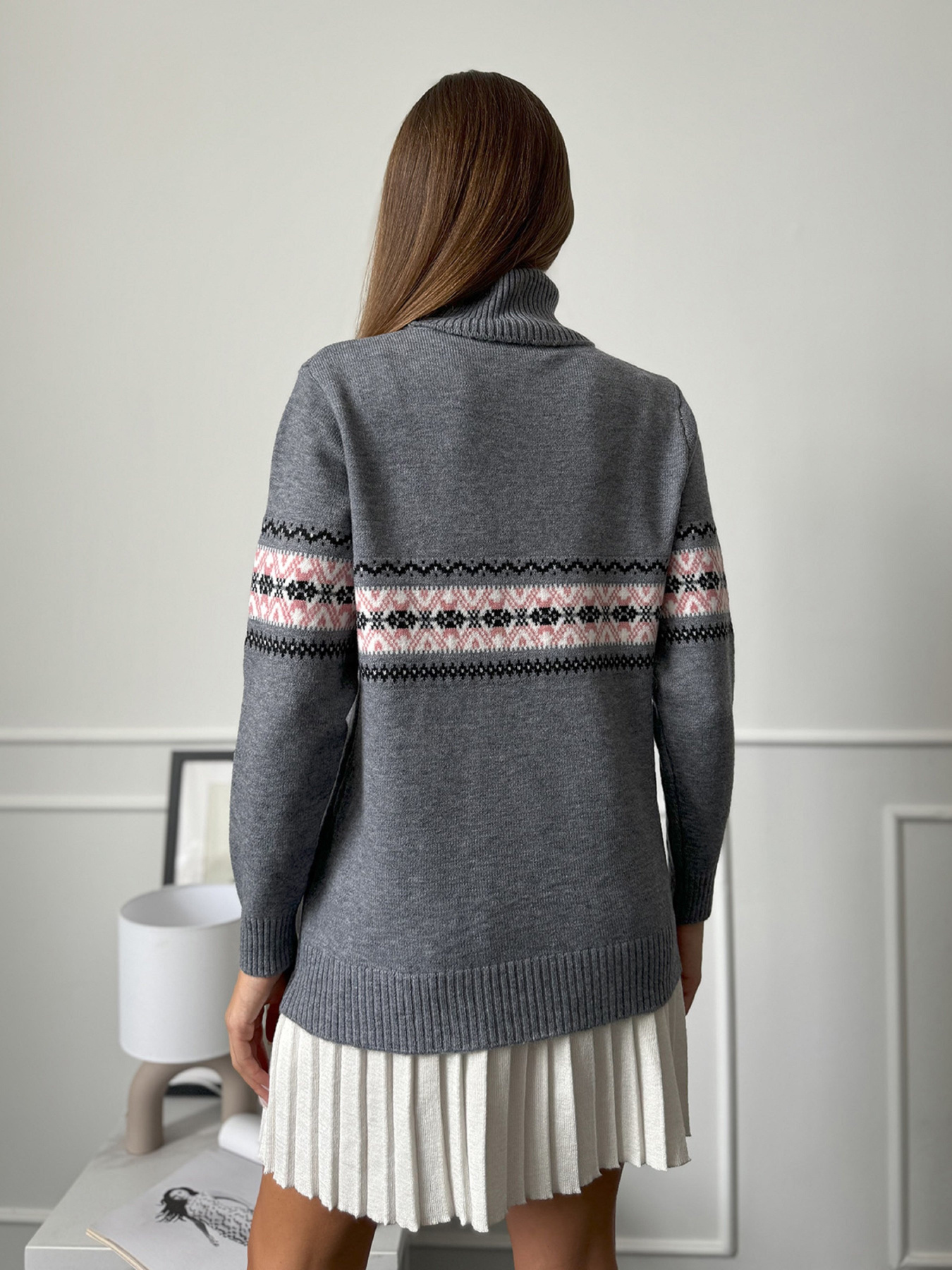 Водолазка ISSA Plus модель WN20-665_серый Водолазка ISSA Plus модель WN20-665_серый Фото