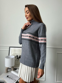 Водолазка ISSA Plus модель WN20-665_серый Водолазка ISSA Plus модель WN20-665_серый Фото