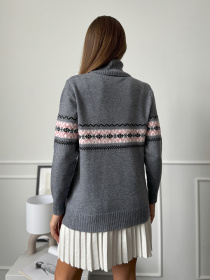 Водолазка ISSA Plus модель WN20-665_серый Водолазка ISSA Plus модель WN20-665_серый Фото