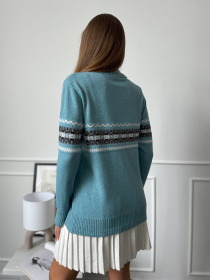 Водолазка ISSA Plus модель WN20-665_бирюзовый Водолазка ISSA Plus модель WN20-665_бирюзовый Фото