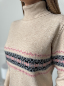 Водолазка ISSA Plus модель WN20-665_бежевый Фото