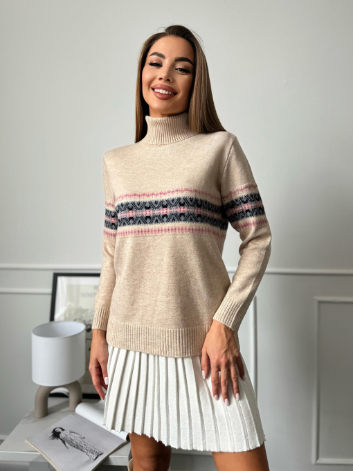 Водолазка ISSA Plus модель WN20-665_бежевый Фото