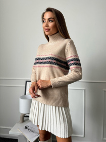 Водолазка ISSA Plus модель WN20-665_бежевый Фото