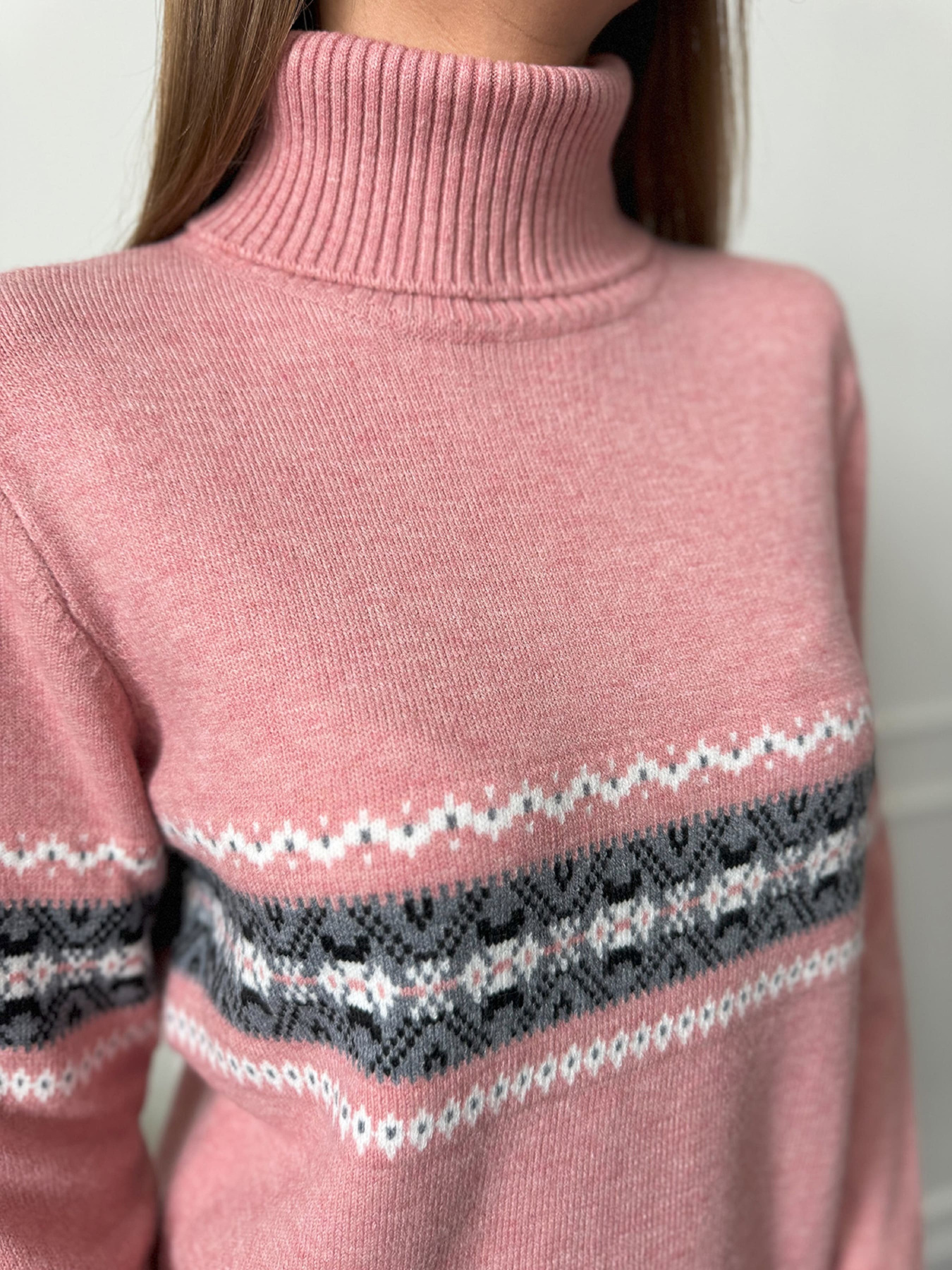 Водолазка ISSA Plus модель WN20-665_розовый Фото