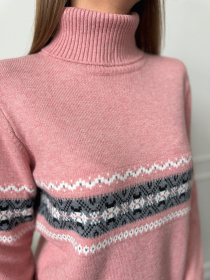 Водолазка ISSA Plus модель WN20-665_розовый Фото