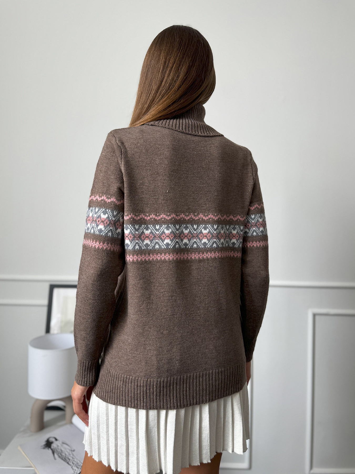 Водолазка ISSA Plus модель WN20-665_коричневый Фото