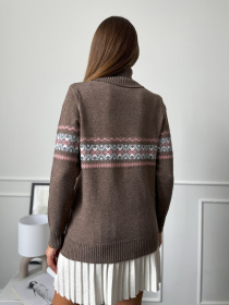 Водолазка ISSA Plus модель WN20-665_коричневый Фото