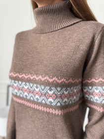 Водолазка ISSA Plus модель WN20-665_коричневый Фото