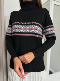 Водолазка ISSA Plus модель WN20-665_черный Фото