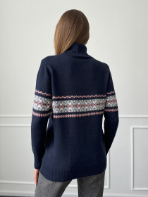 Водолазка ISSA Plus модель WN20-665_темно_синий Водолазка ISSA Plus модель WN20-665_темно_синий Фото