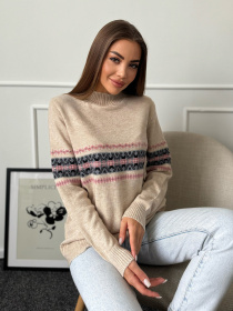 Водолазка ISSA Plus модель WN20-666_бежевый Фото