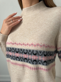 Водолазка ISSA Plus модель WN20-666_бежевый Фото