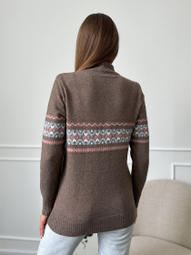 Водолазка ISSA Plus модель WN20-666_коричневый Фото