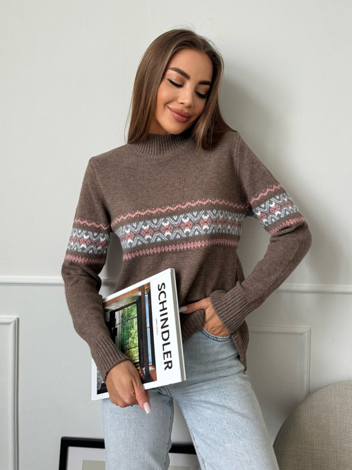 Водолазка ISSA Plus модель WN20-666_коричневый Фото