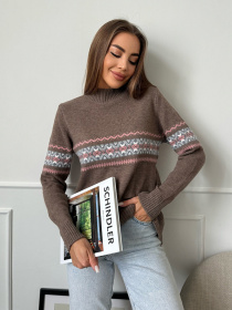 Водолазка ISSA Plus модель WN20-666_коричневый Фото