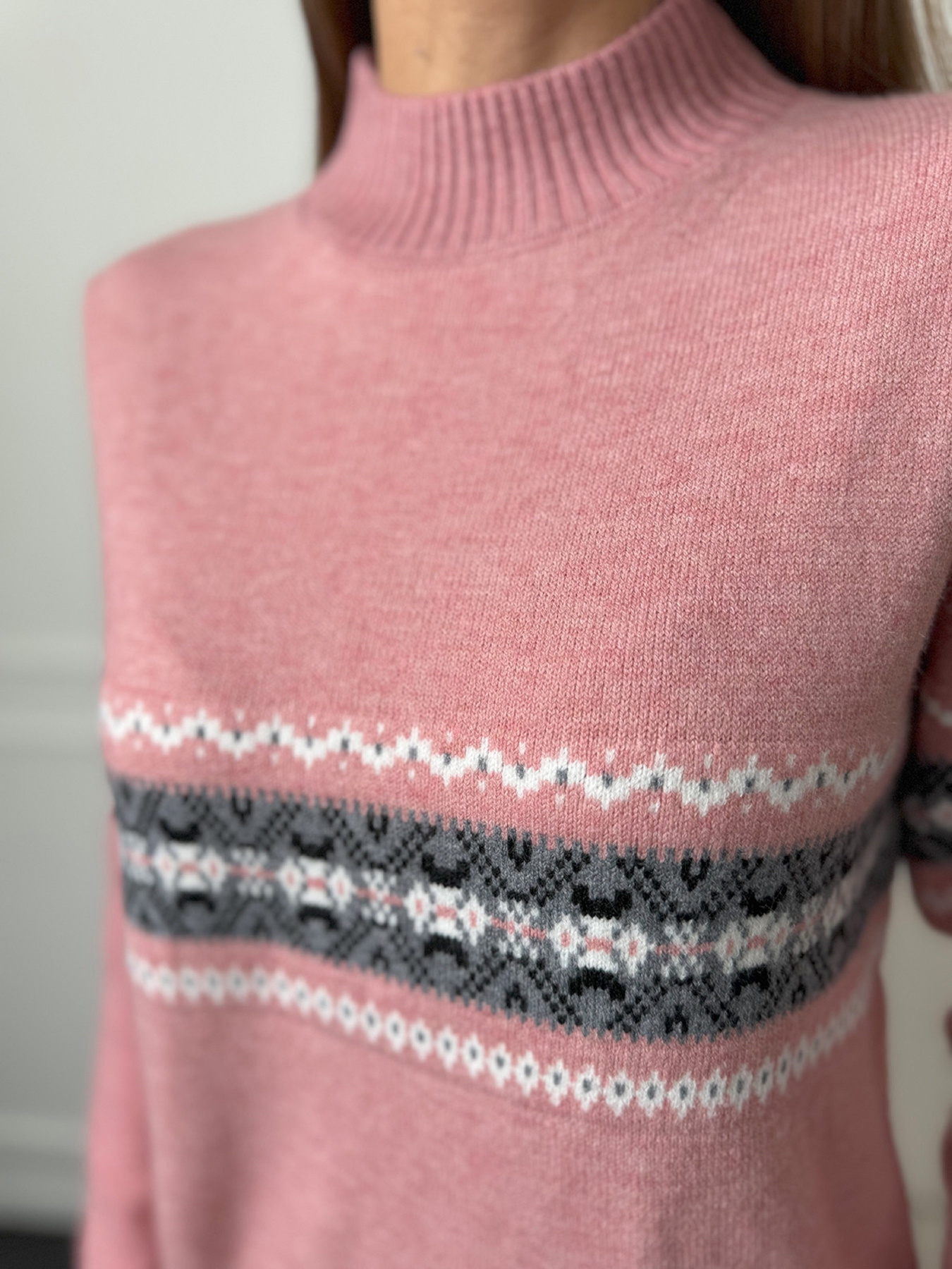 Водолазка ISSA Plus модель WN20-666_розовый Фото