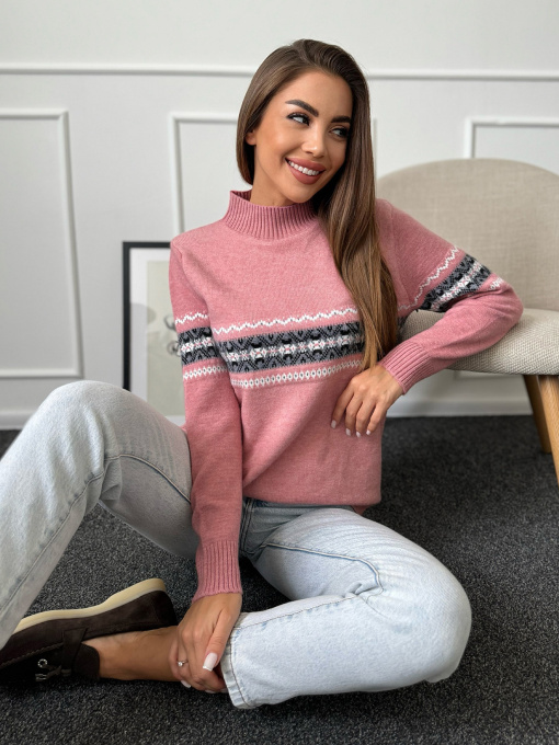 Водолазка ISSA Plus модель WN20-666_розовый Фото