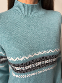 Водолазка ISSA Plus модель WN20-666_бирюзовый Фото