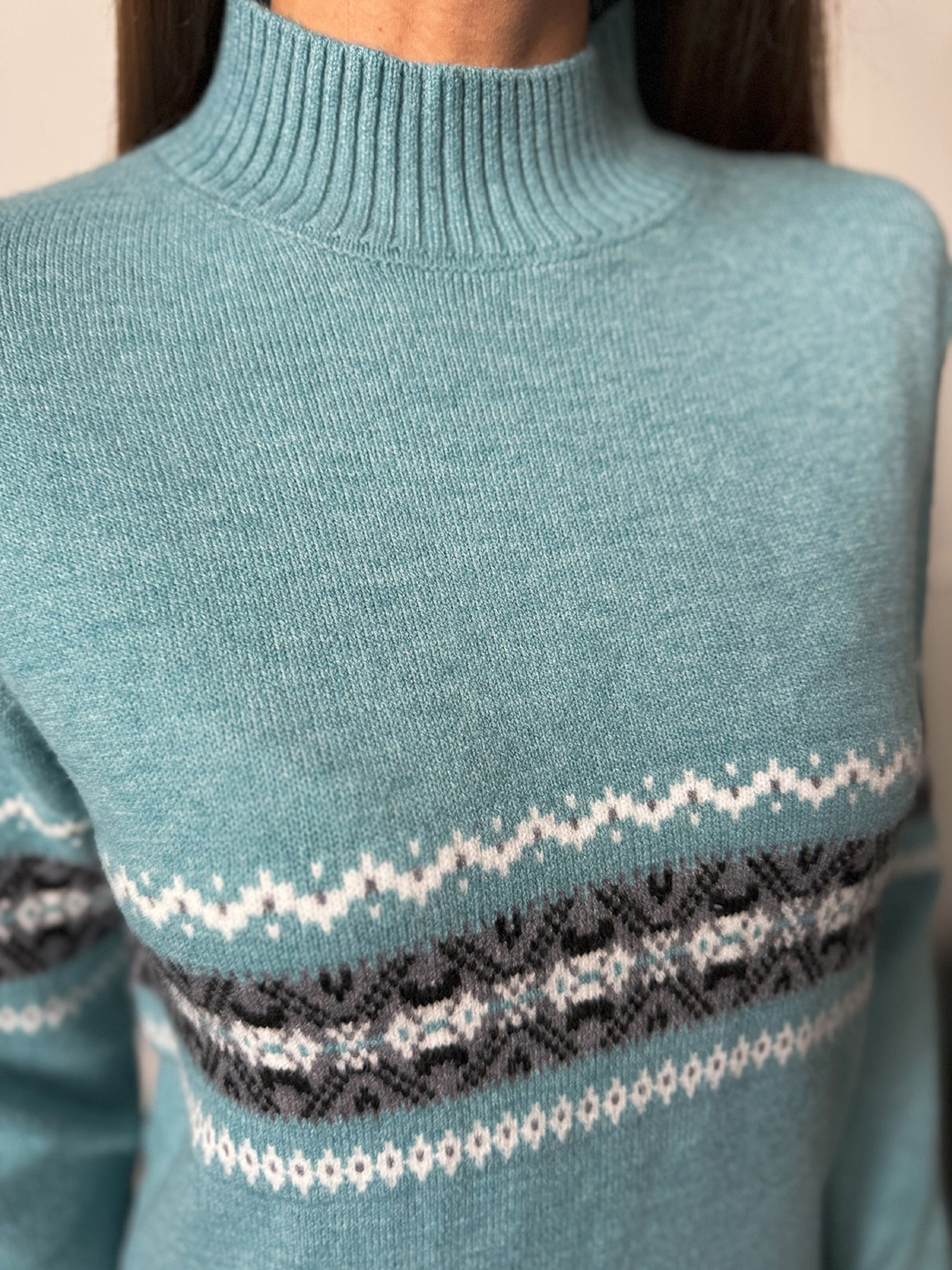 Водолазка ISSA Plus модель WN20-666_бирюзовый Фото