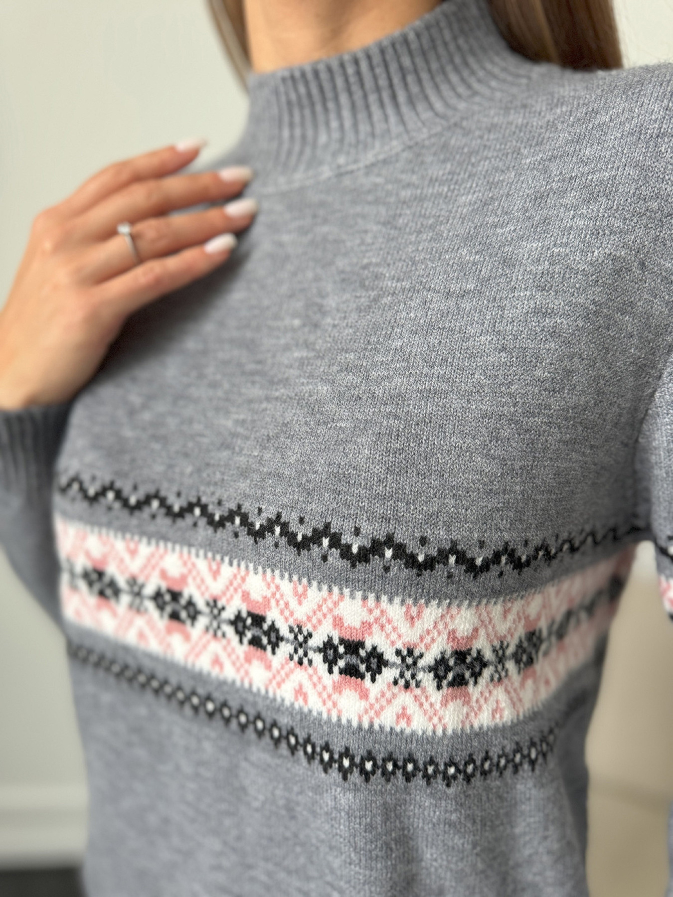 Водолазка ISSA Plus модель WN20-666_серый Водолазка ISSA Plus модель WN20-666_серый Фото